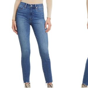 PAIGE Hoxton Ankle Raw Hem Skinny Jean